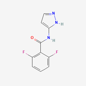 molecular formula C10H7F2N3O B1139442 2,6-Difluoro-N-(1H-pyrazol-3-yl)benzamide CAS No. 1249343-86-9