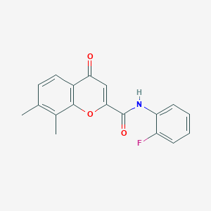 N-(2-fluorophenyl)-7,8-dimethyl-4-oxo-4H-chromene-2-carboxamide