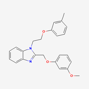 2-[(3-methoxyphenoxy)methyl]-1-[2-(3-methylphenoxy)ethyl]-1H-benzimidazole