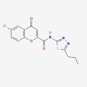 6-chloro-4-oxo-N-(5-propyl-1,3,4-thiadiazol-2-yl)-4H-chromene-2-carboxamide