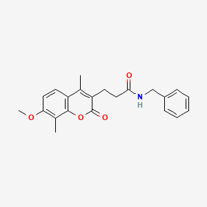 N-benzyl-3-(7-methoxy-4,8-dimethyl-2-oxo-2H-chromen-3-yl)propanamide