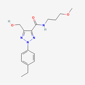 molecular formula C16H22N4O3 B11394478 2-(4-ethylphenyl)-5-(hydroxymethyl)-N-(3-methoxypropyl)-2H-1,2,3-triazole-4-carboxamide 