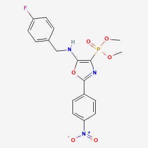 Dimethyl (5-{[(4-fluorophenyl)methyl]amino}-2-(4-nitrophenyl)-1,3-oxazol-4-YL)phosphonate