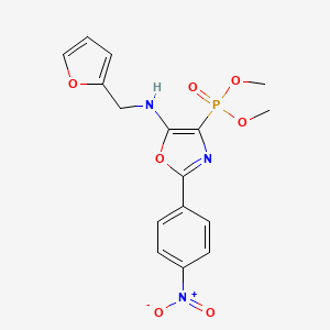 Dimethyl {5-[(furan-2-ylmethyl)amino]-2-(4-nitrophenyl)-1,3-oxazol-4-yl}phosphonate