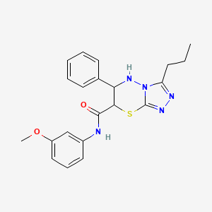 N-(3-methoxyphenyl)-6-phenyl-3-propyl-6,7-dihydro-5H-[1,2,4]triazolo[3,4-b][1,3,4]thiadiazine-7-carboxamide