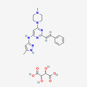 molecular formula C25H31N7O6 B1139454 ENMD-2076 (Tartrate) CAS No. 1291074-87-7