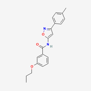 N-[3-(4-methylphenyl)-1,2-oxazol-5-yl]-3-propoxybenzamide