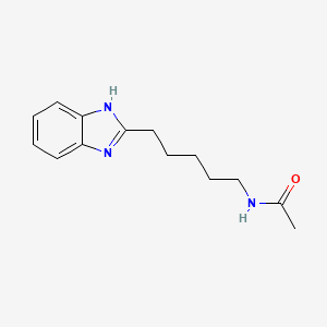 molecular formula C14H19N3O B11394601 N-[5-(1H-benzimidazol-2-yl)pentyl]acetamide 