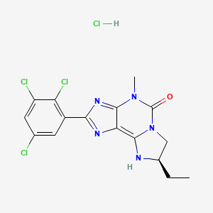 molecular formula C16H14Cl3N5O.HCl B1139461 PSB 10 hydrochloride CAS No. 591771-91-4