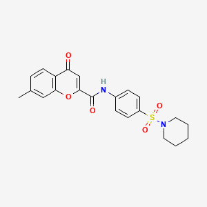 7-methyl-4-oxo-N-[4-(piperidin-1-ylsulfonyl)phenyl]-4H-chromene-2-carboxamide