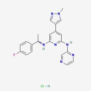molecular formula C21H21ClFN7 B1139464 伊尔替尼替尼盐酸盐 CAS No. 1239358-85-0