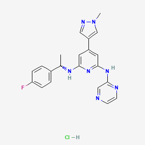 molecular formula C21H21ClFN7 B1139464 Ilginatinib hydrochloride 