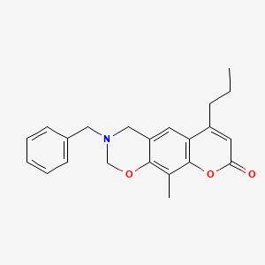 3-benzyl-10-methyl-6-propyl-3,4-dihydro-2H,8H-chromeno[6,7-e][1,3]oxazin-8-one