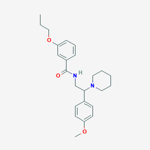 molecular formula C24H32N2O3 B11394658 N-[2-(4-methoxyphenyl)-2-(piperidin-1-yl)ethyl]-3-propoxybenzamide 