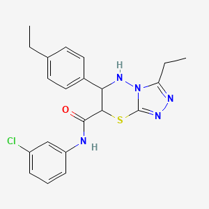 N-(3-chlorophenyl)-3-ethyl-6-(4-ethylphenyl)-6,7-dihydro-5H-[1,2,4]triazolo[3,4-b][1,3,4]thiadiazine-7-carboxamide