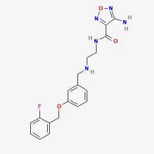 4-amino-N-[2-({3-[(2-fluorobenzyl)oxy]benzyl}amino)ethyl]-1,2,5-oxadiazole-3-carboxamide