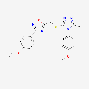 3-(4-ethoxyphenyl)-5-({[4-(4-ethoxyphenyl)-5-methyl-4H-1,2,4-triazol-3-yl]sulfanyl}methyl)-1,2,4-oxadiazole