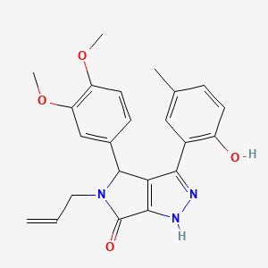 4-(3,4-dimethoxyphenyl)-3-(2-hydroxy-5-methylphenyl)-5-(prop-2-en-1-yl)-4,5-dihydropyrrolo[3,4-c]pyrazol-6(1H)-one