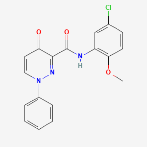 molecular formula C18H14ClN3O3 B11394714 N-(5-chloro-2-methoxyphenyl)-4-oxo-1-phenyl-1,4-dihydropyridazine-3-carboxamide 