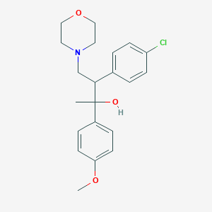 molecular formula C21H26ClNO3 B11394748 3-(4-Chlorophenyl)-2-(4-methoxyphenyl)-4-(morpholin-4-yl)butan-2-ol 