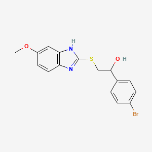 1-(4-bromophenyl)-2-[(5-methoxy-1H-benzimidazol-2-yl)sulfanyl]ethanol