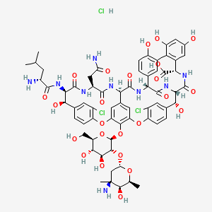 molecular formula C65H74Cl3N9O24 B1139476 盐酸诺万comycin CAS No. 213997-73-0