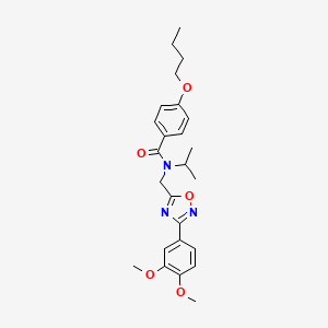 4-butoxy-N-{[3-(3,4-dimethoxyphenyl)-1,2,4-oxadiazol-5-yl]methyl}-N-(propan-2-yl)benzamide