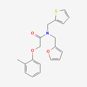 N-(furan-2-ylmethyl)-2-(2-methylphenoxy)-N-(thiophen-2-ylmethyl)acetamide