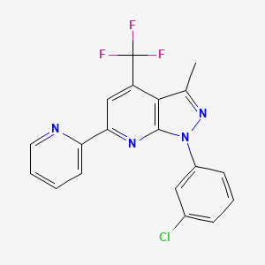 2-[1-(3-Chlorophenyl)-3-methyl-4-(trifluoromethyl)-1H-pyrazolo[3,4-B]pyridin-6-YL]pyridine