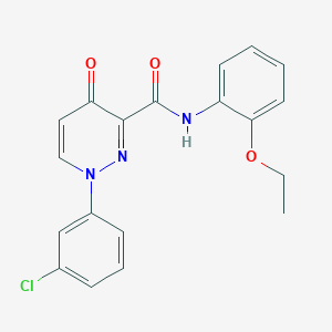 molecular formula C19H16ClN3O3 B11394792 1-(3-chlorophenyl)-N-(2-ethoxyphenyl)-4-oxo-1,4-dihydropyridazine-3-carboxamide 