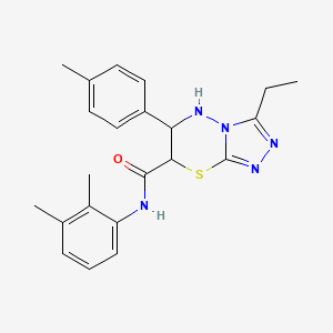 molecular formula C22H25N5OS B11394811 N-(2,3-dimethylphenyl)-3-ethyl-6-(4-methylphenyl)-6,7-dihydro-5H-[1,2,4]triazolo[3,4-b][1,3,4]thiadiazine-7-carboxamide 