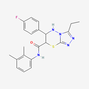 molecular formula C21H22FN5OS B11394824 N-(2,3-dimethylphenyl)-3-ethyl-6-(4-fluorophenyl)-6,7-dihydro-5H-[1,2,4]triazolo[3,4-b][1,3,4]thiadiazine-7-carboxamide 