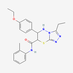 6-(4-ethoxyphenyl)-3-ethyl-N-(2-methylphenyl)-6,7-dihydro-5H-[1,2,4]triazolo[3,4-b][1,3,4]thiadiazine-7-carboxamide