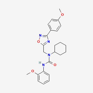 1-Cyclohexyl-3-(2-methoxyphenyl)-1-{[3-(4-methoxyphenyl)-1,2,4-oxadiazol-5-yl]methyl}urea