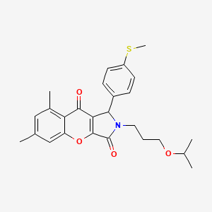 6,8-Dimethyl-1-[4-(methylsulfanyl)phenyl]-2-[3-(propan-2-yloxy)propyl]-1,2-dihydrochromeno[2,3-c]pyrrole-3,9-dione