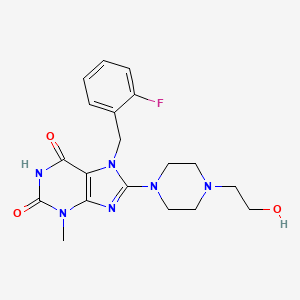 7-(2-fluorobenzyl)-8-[4-(2-hydroxyethyl)piperazin-1-yl]-3-methyl-3,7-dihydro-1H-purine-2,6-dione