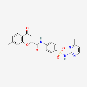 7-methyl-N-{4-[(4-methylpyrimidin-2-yl)sulfamoyl]phenyl}-4-oxo-4H-chromene-2-carboxamide