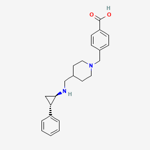 molecular formula C23 H28 N2 O2 B1139488 4-((4-((((1R,2S)-2-苯基环丙基)氨基)甲基)哌啶-1-基)甲基)苯甲酸 CAS No. 1401966-63-9