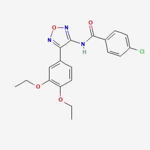 4-chloro-N-[4-(3,4-diethoxyphenyl)-1,2,5-oxadiazol-3-yl]benzamide