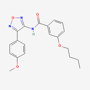 molecular formula C20H21N3O4 B11394925 3-butoxy-N-[4-(4-methoxyphenyl)-1,2,5-oxadiazol-3-yl]benzamide 