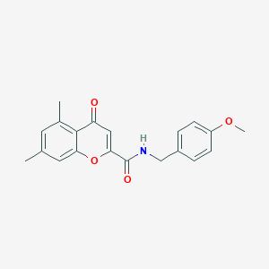 N-(4-methoxybenzyl)-5,7-dimethyl-4-oxo-4H-chromene-2-carboxamide