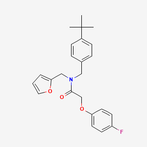 N-(4-tert-butylbenzyl)-2-(4-fluorophenoxy)-N-(furan-2-ylmethyl)acetamide