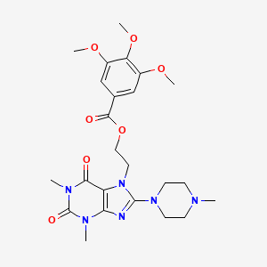 2-[1,3-dimethyl-8-(4-methylpiperazin-1-yl)-2,6-dioxo-1,2,3,6-tetrahydro-7H-purin-7-yl]ethyl 3,4,5-trimethoxybenzoate