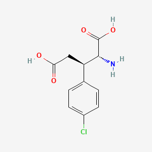 molecular formula C11H12ClNO4 B1139495 (2R,3S)-β-对氯苯基谷氨酸 CAS No. 140924-23-8