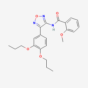 N-[4-(3,4-dipropoxyphenyl)-1,2,5-oxadiazol-3-yl]-2-methoxybenzamide