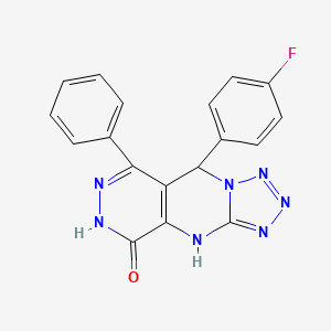 8-(4-fluorophenyl)-10-phenyl-2,4,5,6,7,11,12-heptazatricyclo[7.4.0.03,7]trideca-1(9),3,5,10-tetraen-13-one