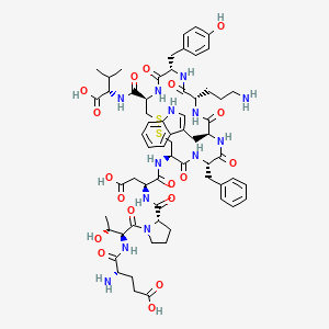 molecular formula C63H83N13O18S2 B1139498 [Orn8]-Urotensin II CAS No. 479065-85-5