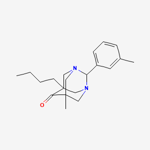 5-Butyl-7-methyl-2-(3-methylphenyl)-1,3-diazatricyclo[3.3.1.1~3,7~]decan-6-one