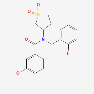 molecular formula C19H20FNO4S B11394986 N-(1,1-dioxidotetrahydrothiophen-3-yl)-N-(2-fluorobenzyl)-3-methoxybenzamide 