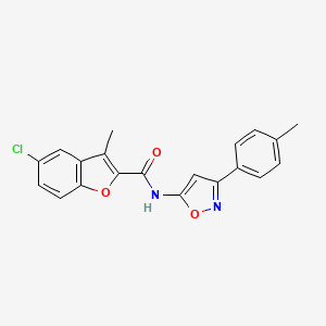 5-chloro-3-methyl-N-[3-(4-methylphenyl)-1,2-oxazol-5-yl]-1-benzofuran-2-carboxamide